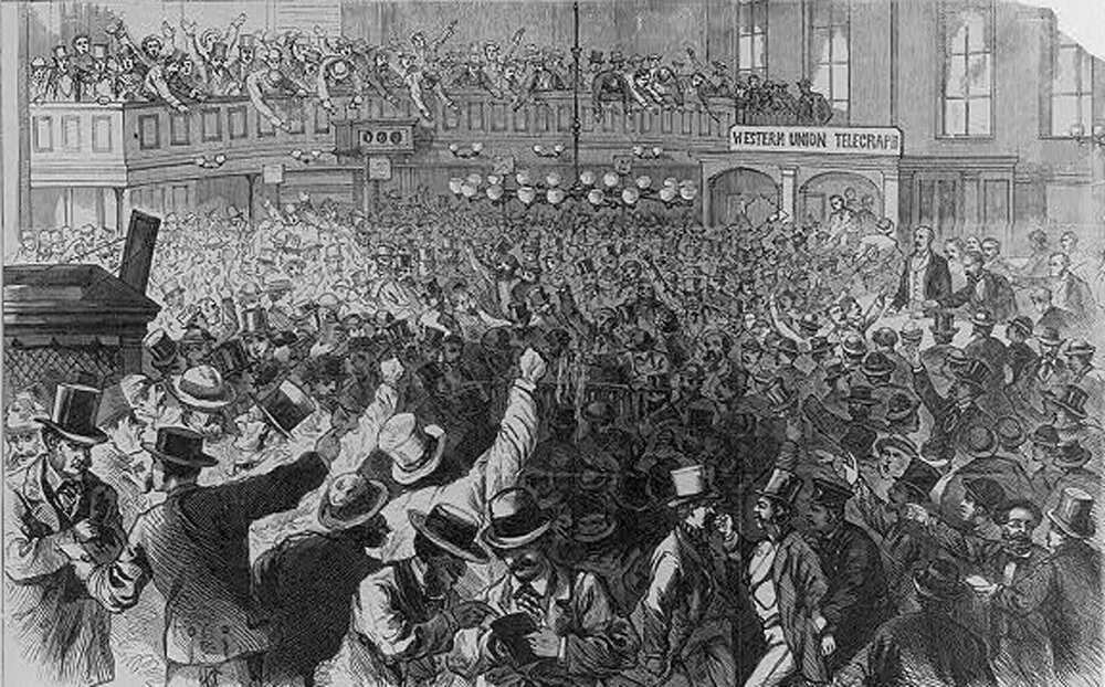 The Gold Exchange, New York City, 1869